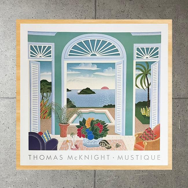 額装済/Mustique/トーマス マックナイト/ポスター/インテリア/アート