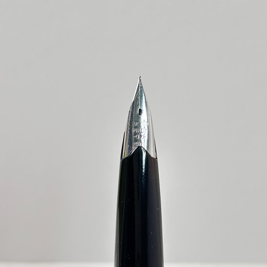 パイロット 万年筆 エリート シルバー格子 H675 18K F レア U128