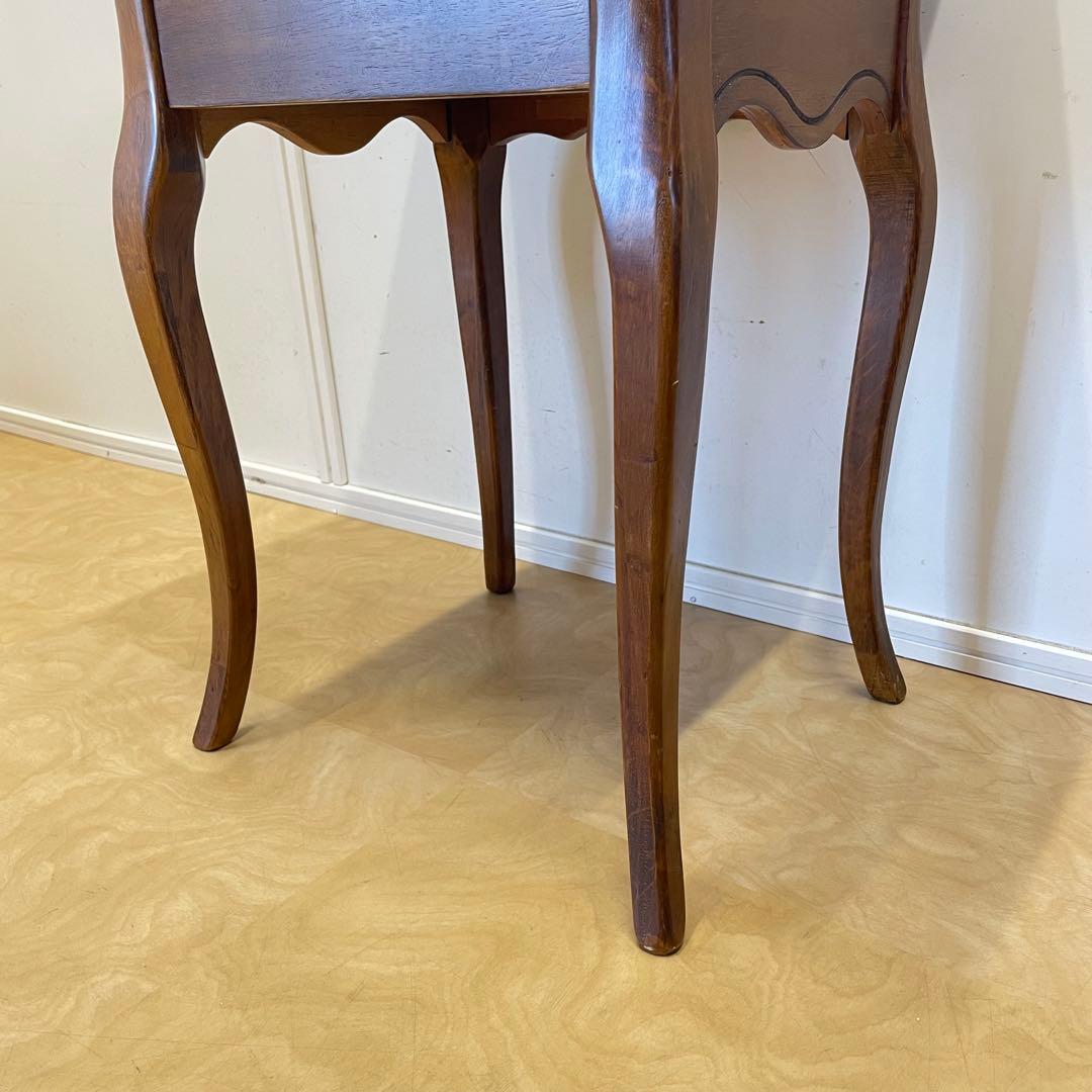 アンティーク調 猫脚 チェスト サイドテーブル コンソール 花台 電話台