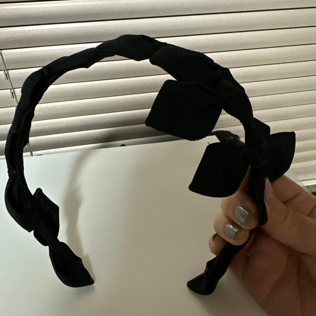 カシラ、ジェニファーオーレットグログランリボンカチューシャ