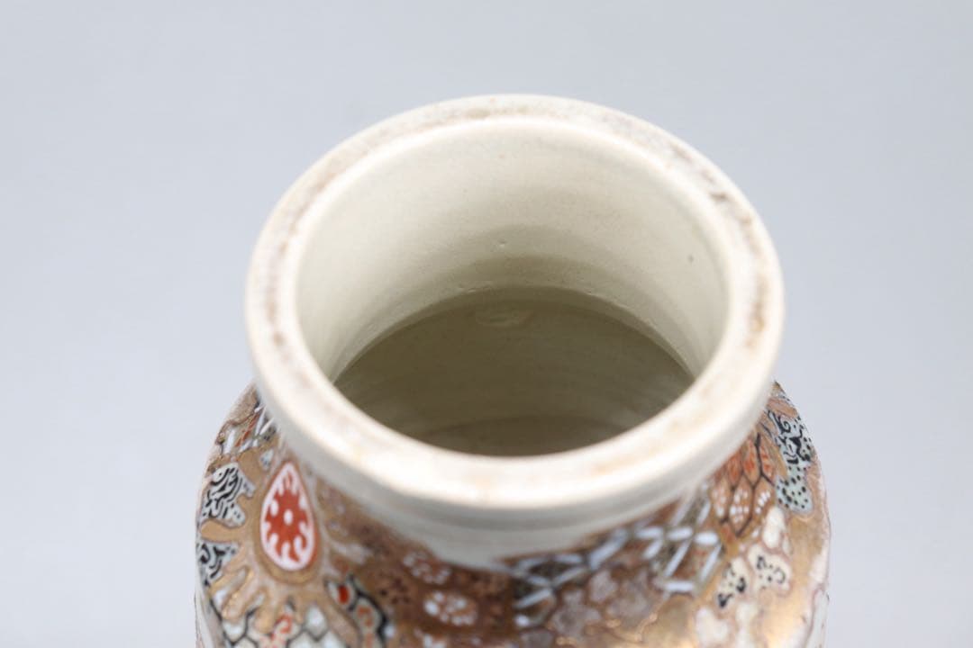 明治期　本薩摩　人物紋瓶1対　極上金彩　アンティーク　送料込み250708