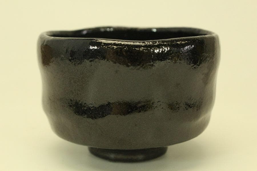 茶道具 黒楽茶碗 小服 真塗棗 茶箱用 二件 美品(A783)