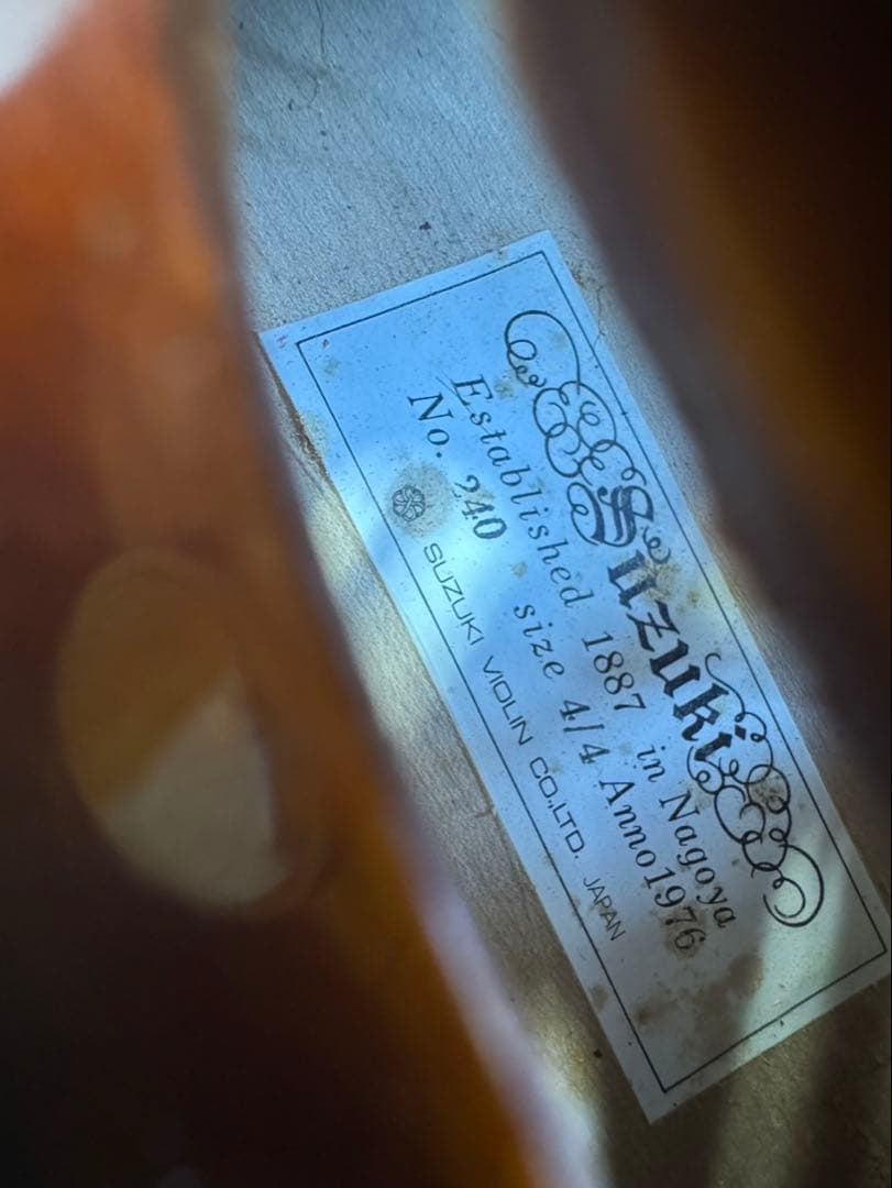 K303 SUZUKI No.240 4/4 フルサイズ バイオリン 弦楽器