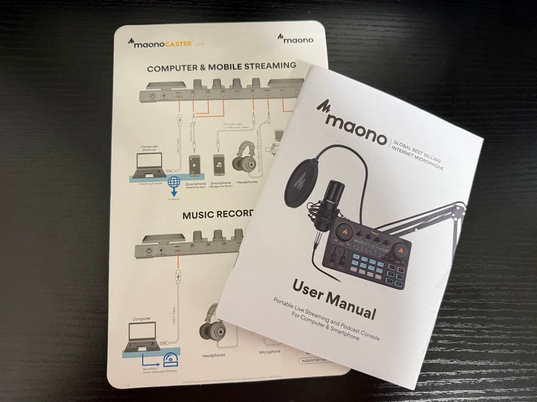 maono オーディオインターフェイス マイク付き