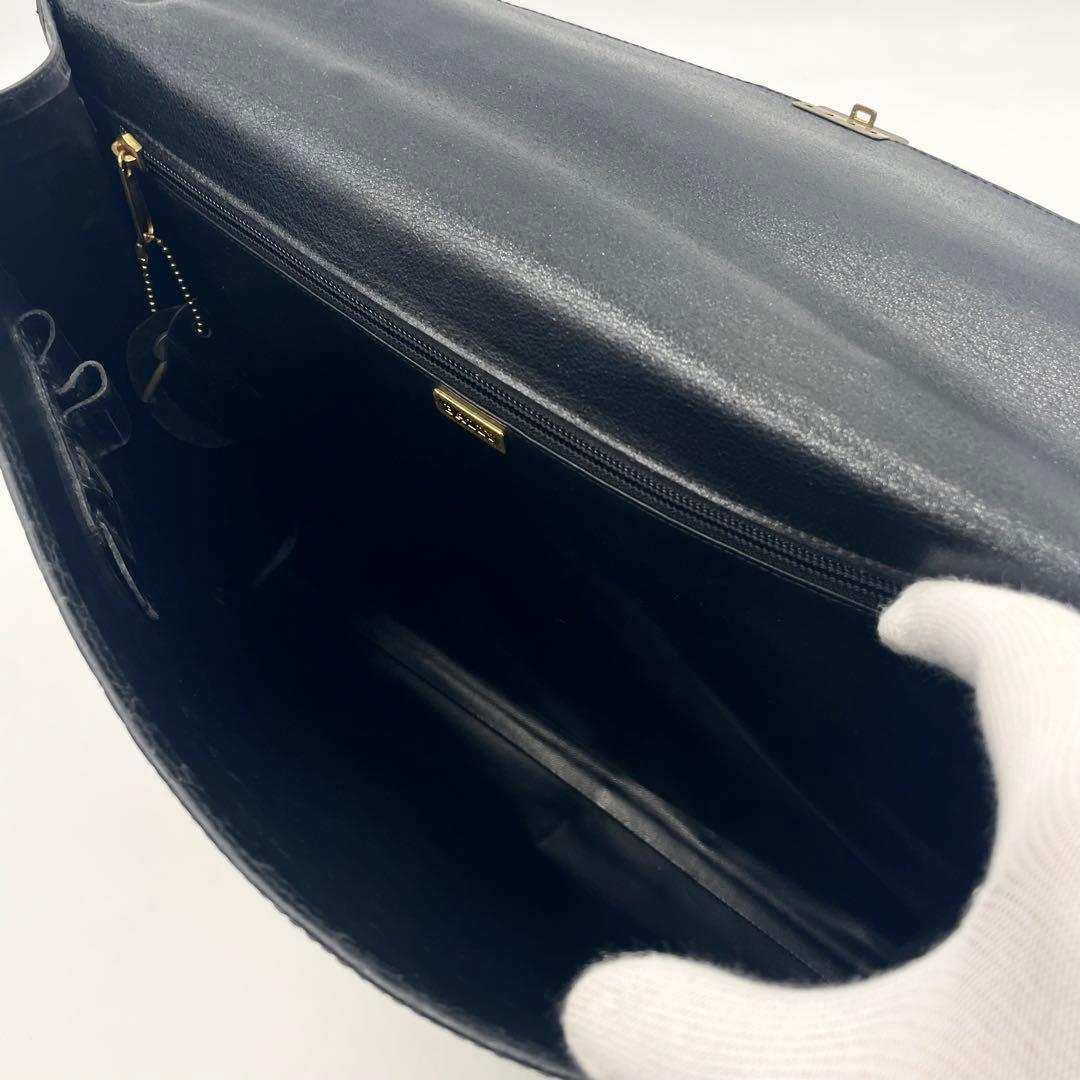 【極美品】BALLY クロコ型押しレザー ビジネスバッグ ブリーフケース A4可