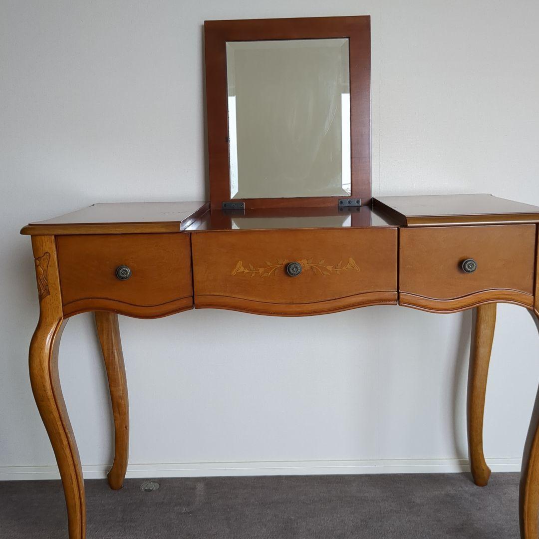 格安!!アンティーク　木製ドレッサー・ミラー付き