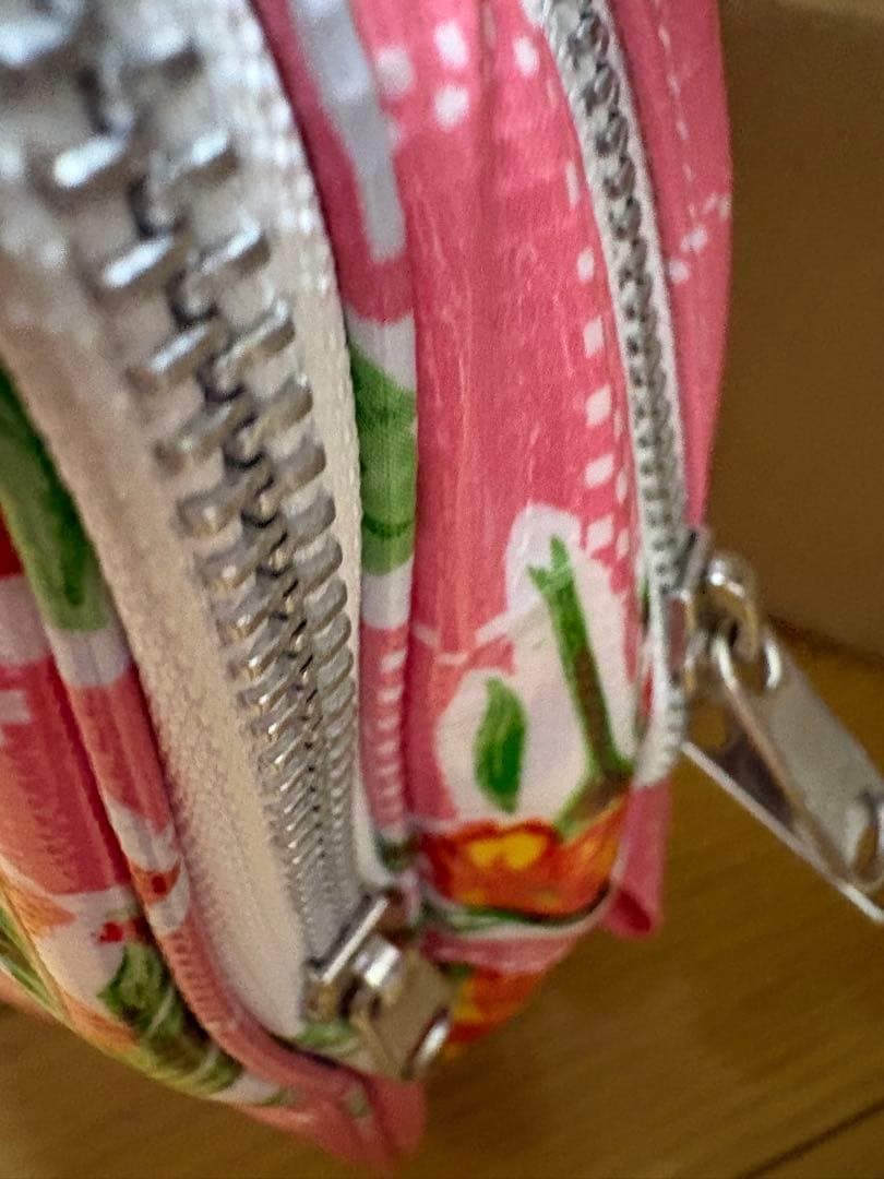 コムデギャルソンガール　ピンク花柄バッグ