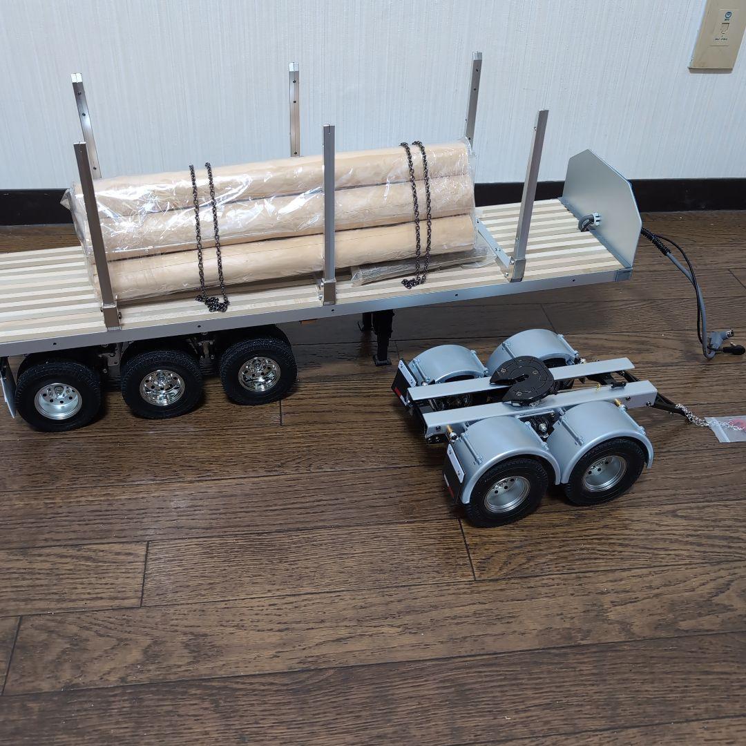 タミヤ1/14フラットベッドセミトレーラーのフルトレーラー仕様です。