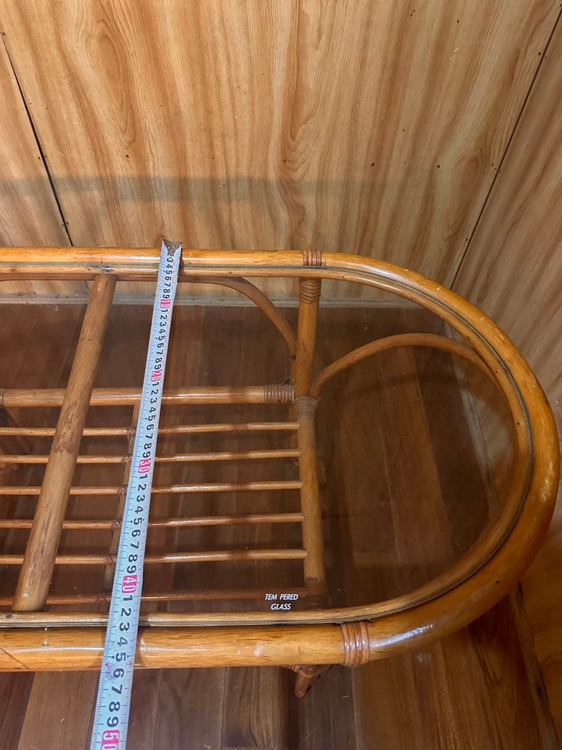 【送料込み】レトロテーブル ラタンテーブル 販売　ビンテージ　アンティーク