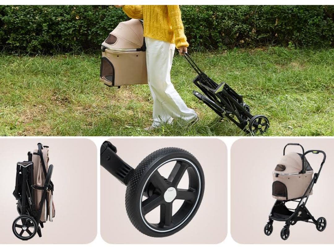 自立型 ペットカート 折りたたみ 分離式 犬猫兼用