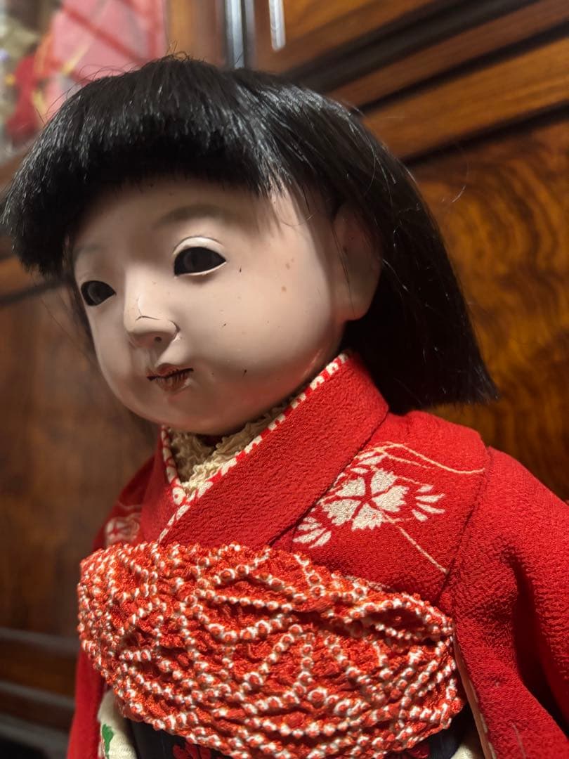 h*t様 市松人形 赤い着物