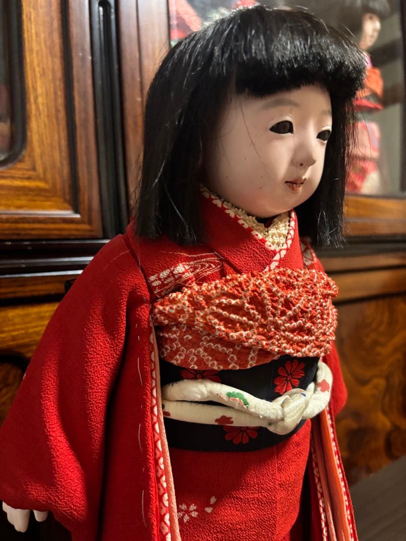 h*t様 市松人形 赤い着物