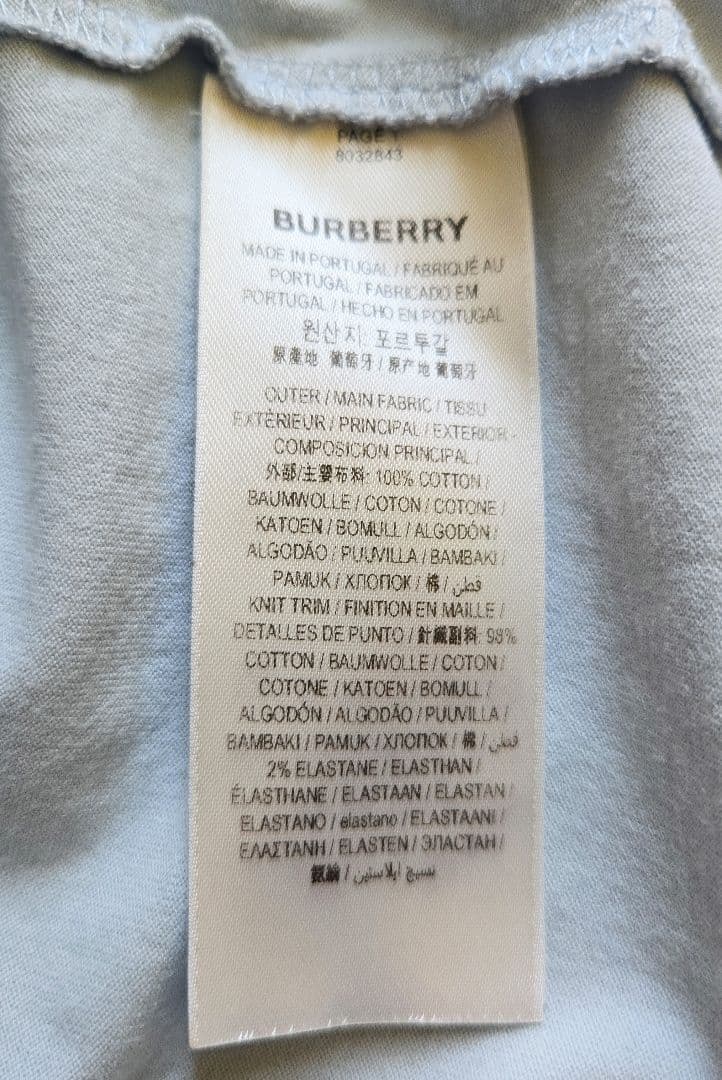 BURBERRY バーバリー Tシャツ スカイブルー