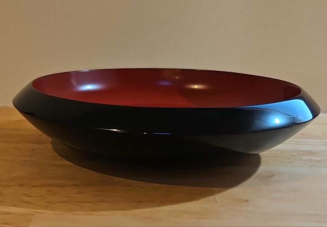 【新品未使用・長期保管品】 輪島塗　沈金　菓子盆（21cm）箱・パンフレット付