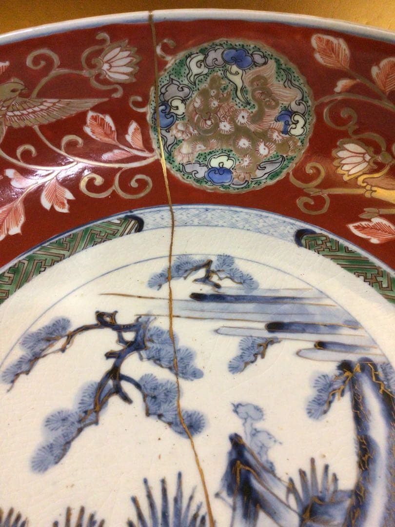 古九谷 三ツ鉢 木箱付き