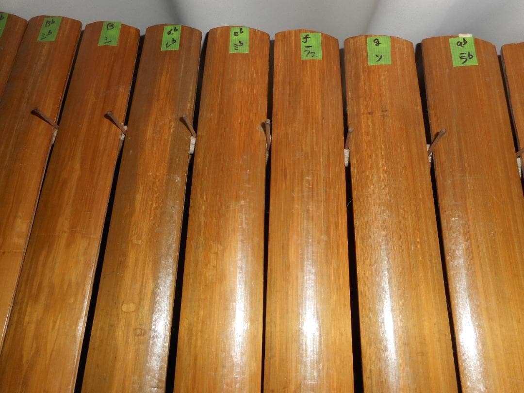 【希少美品・フィリピン民族楽器・手工品】パッタラー（竹琴）18音・専用バチ付き