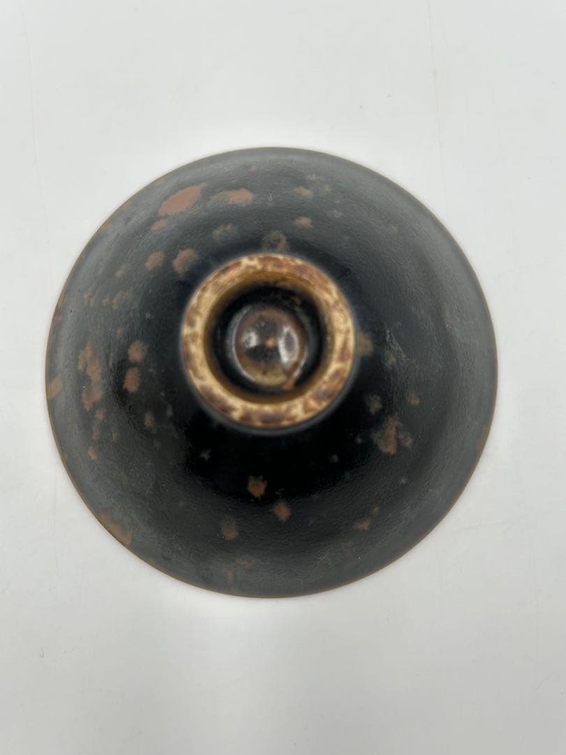 ★0060宋時 定窯 褐斑盃 ★天目茶碗 茶道具 茶器 唐物天目