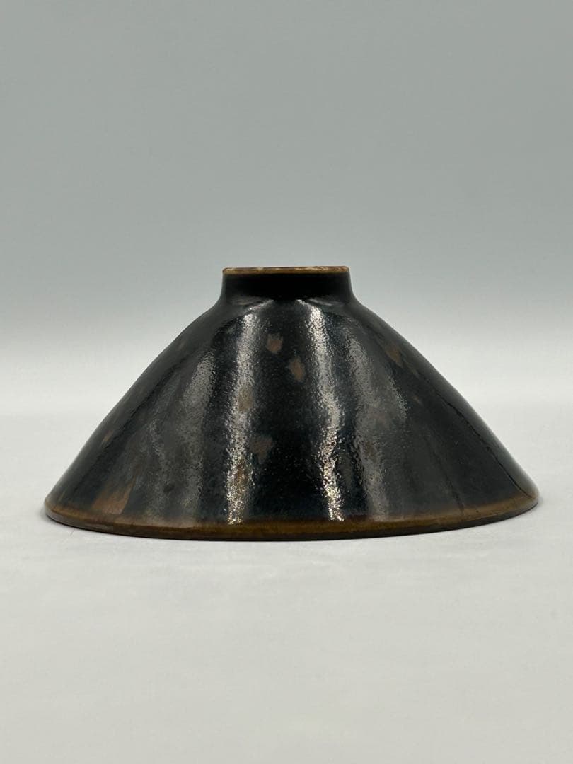 ★0060宋時 定窯 褐斑盃 ★天目茶碗 茶道具 茶器 唐物天目