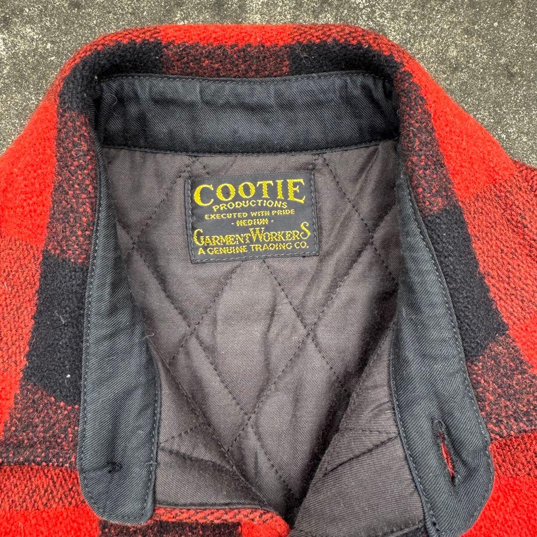 COOTIE クーティー バッファローチェック ウールジャケット 赤黒 M 希少