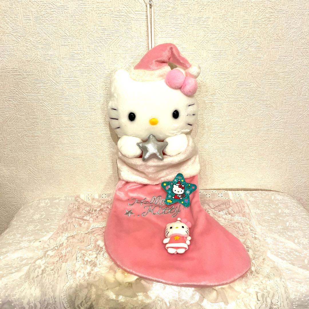 レア‼️ミニサンタキティが付いたビッグキティサンタ くつ下カードタグ付き