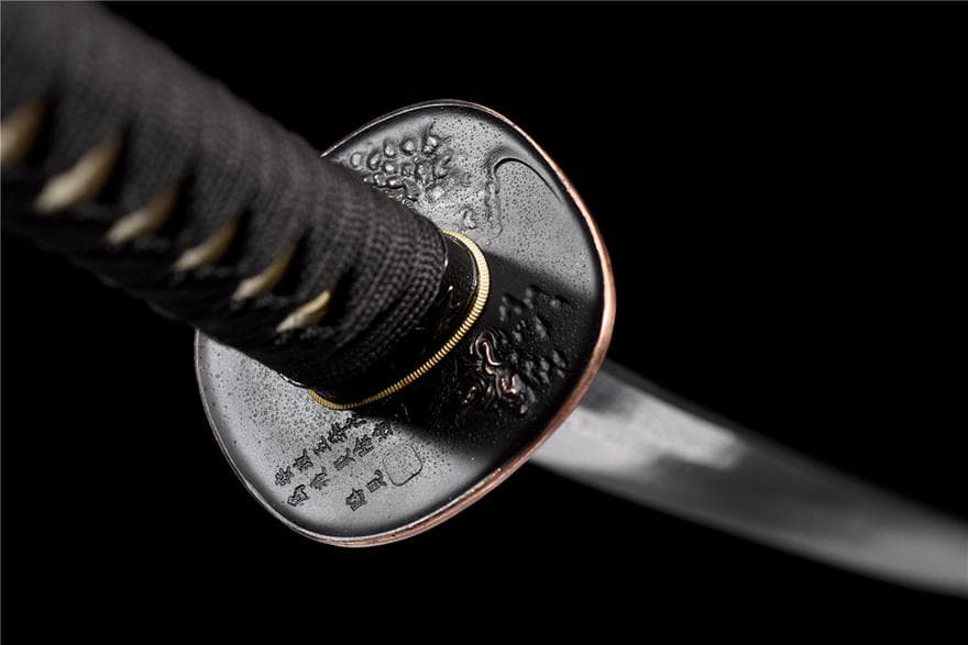 【莫仙】石洗模様スチールコイル模様武士刀 日本刀 模造刀 居合刀