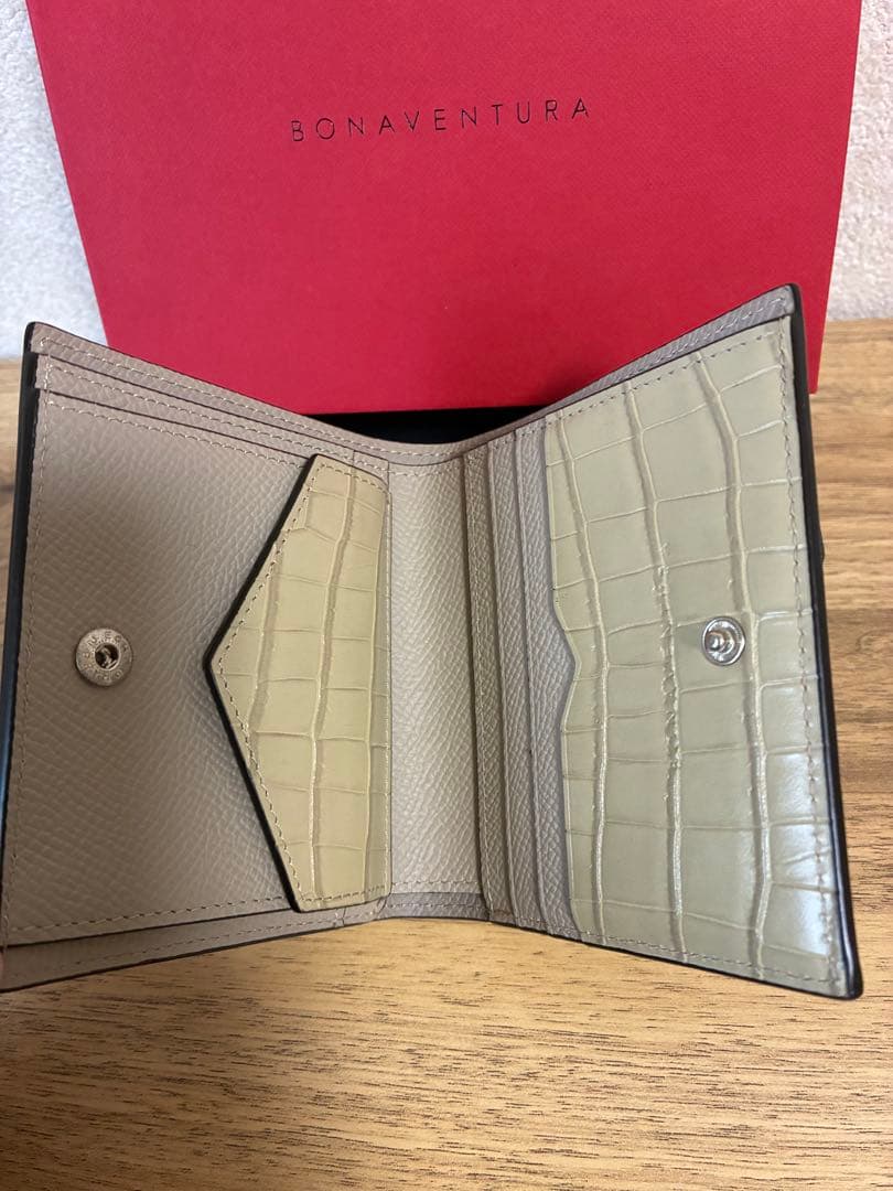 BONAVENTURA グレージュ ノブレッサ クロコ 財布