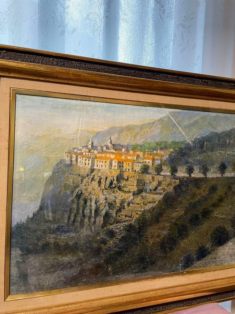 水野一作　ミハス【アンダルシア】　油絵