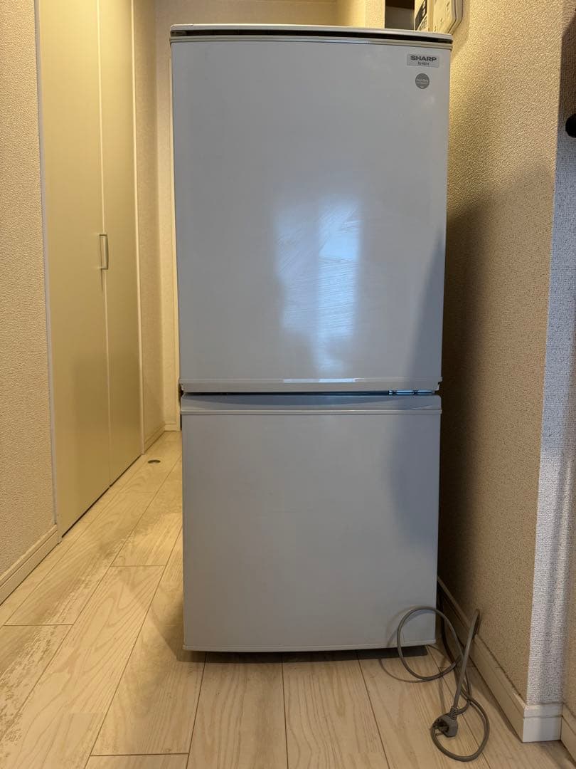 SHARP 2ドア冷蔵庫 SJ-KS14-FG 2010年製