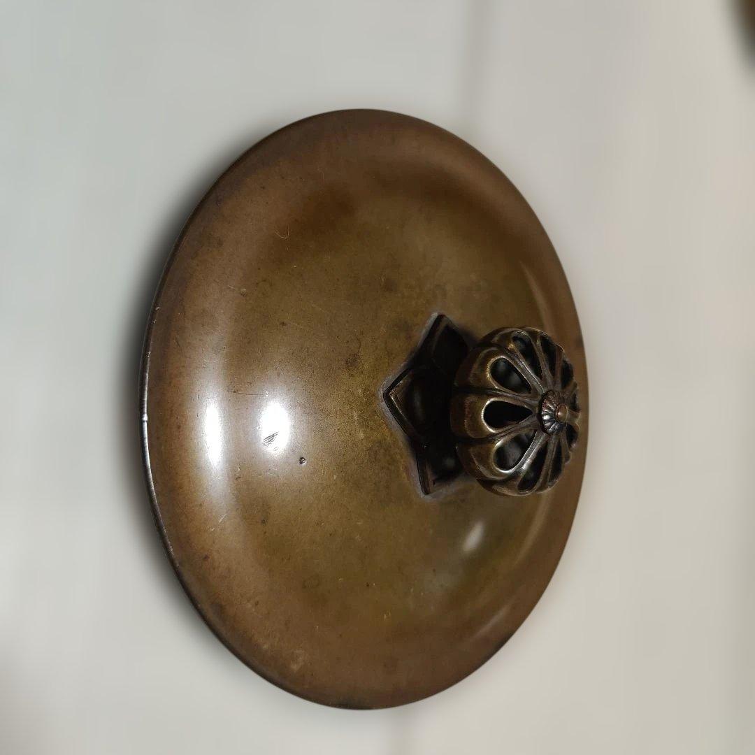 茶道具 釜 茶釜 唐金 鬼面風炉 丸釜 箱付き