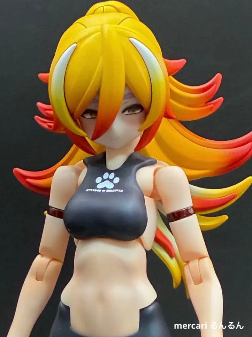 メガミデバイス　PUNI☆MOFU ラン　塗装完成品　煉獄カラーver