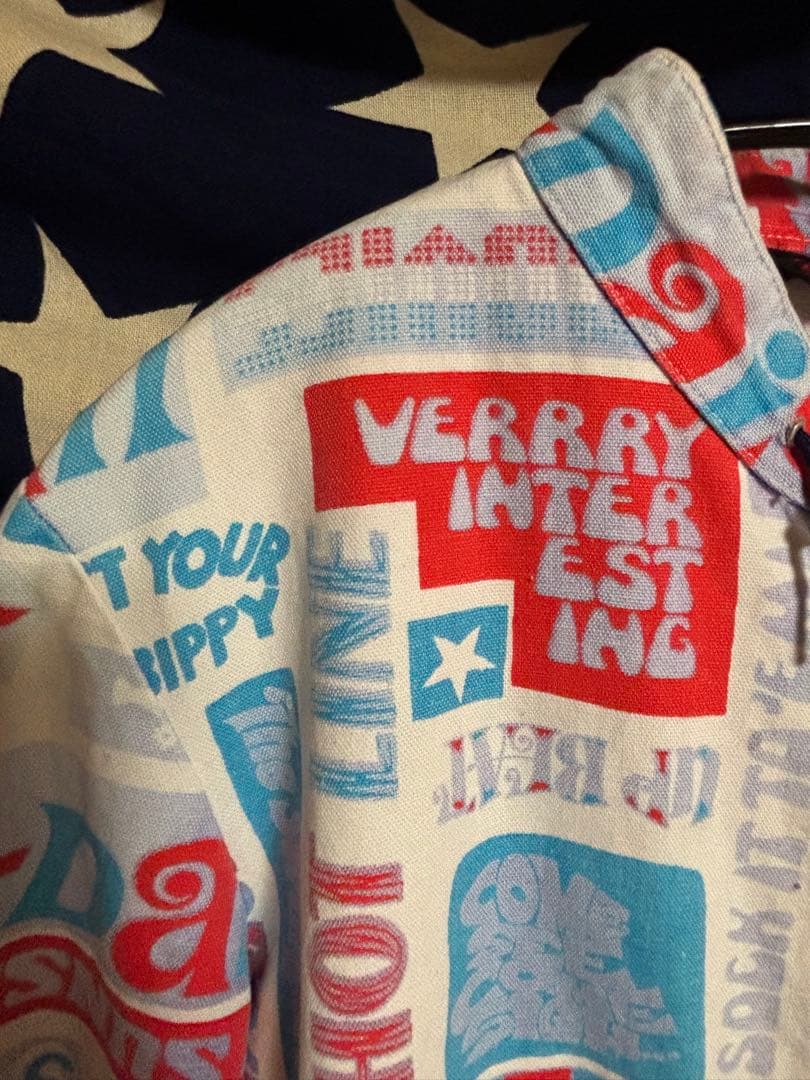 ビンテージ60sSIRJAC総柄ジャケット古着モンスターpopサーフbud