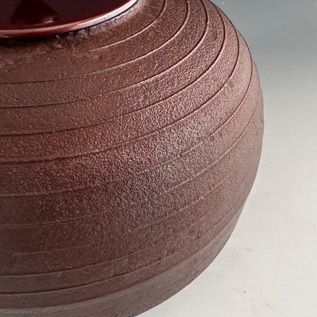 茶道具　平丸　筋入釜　高橋敬典　共箱　鋳物　山形　茶会　稽古　茶釜　茶の湯