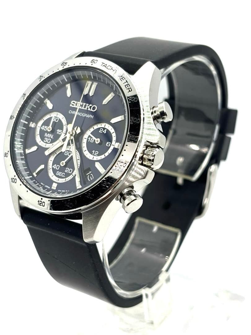 【稼働品】SEIKOセイコー　クロノグラフ　メンズ腕時計