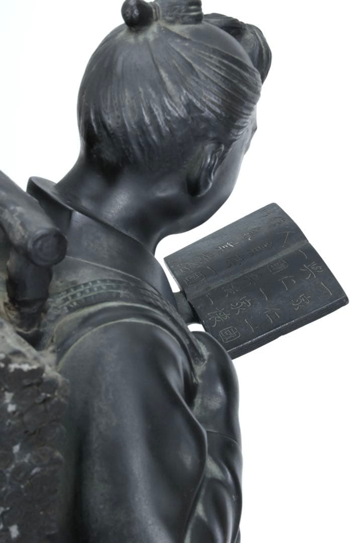 r*3様 二宮金次郎像 青銅製ブロンズ像 特大80cm 陽峰作 時代物 古美術