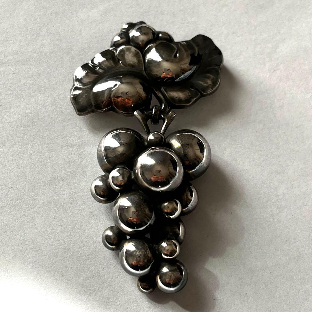   ジョージジェンセン ブローチ 葡萄　シルバー 925