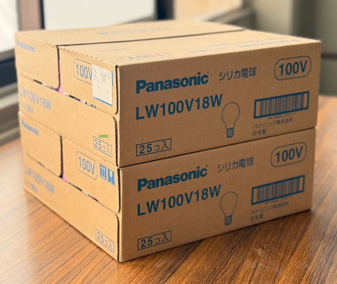 Panasonic シリカ電球 LW100V18W 25個入【4ケース】