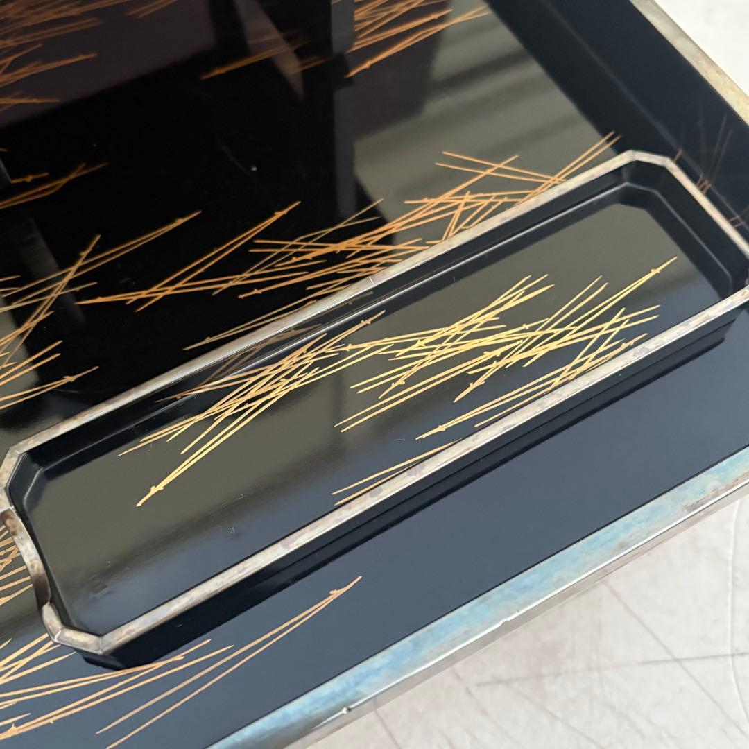 純銀■漆器　蒔絵　作家物　最上級　お正月　おとそ　重箱