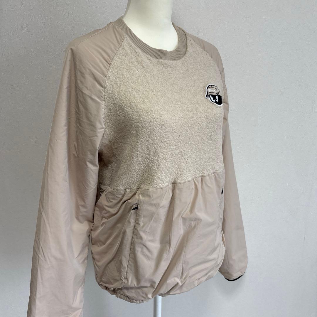 WAAC ウール ボア 異素材ドッキング プルオーバー 暖かい ワック 中綿