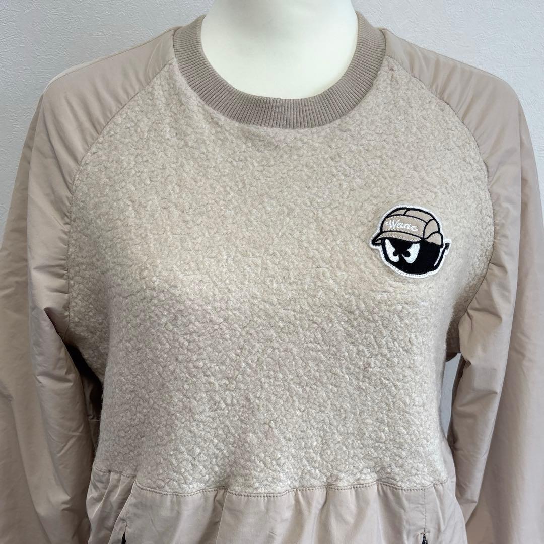 WAAC ウール ボア 異素材ドッキング プルオーバー 暖かい ワック 中綿