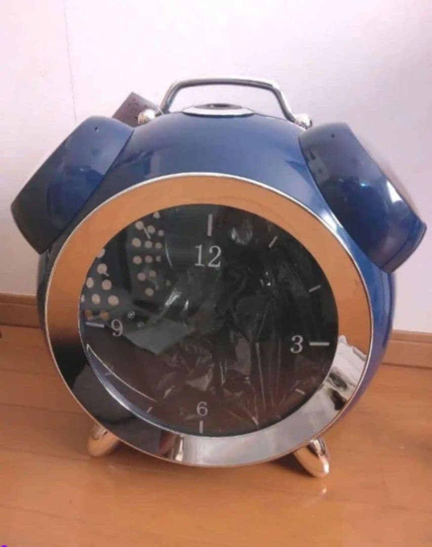 【新品】ブルー1点物☆クロック ペットキャリー☆おしゃれインテリア 犬猫うさぎ