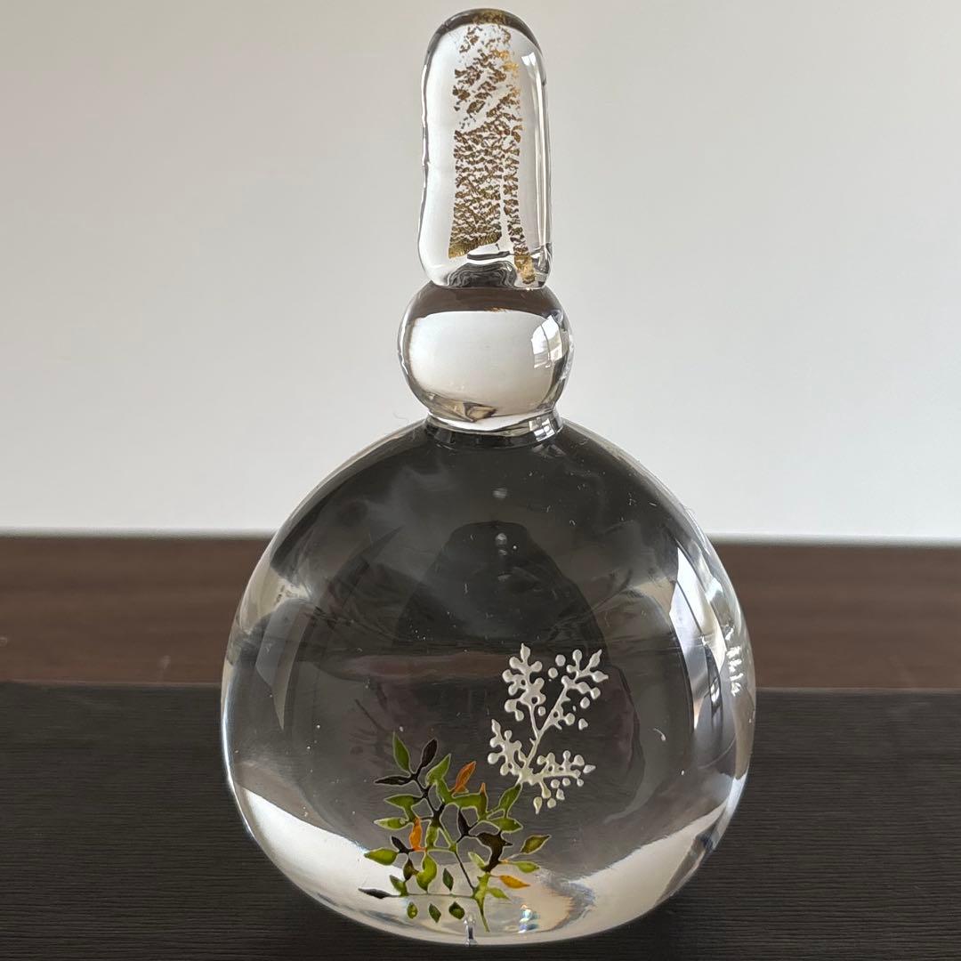 ◻️ガラス作家 金津沙矢香さん◻️ガラスのおひな様 南天◻️新品未使用