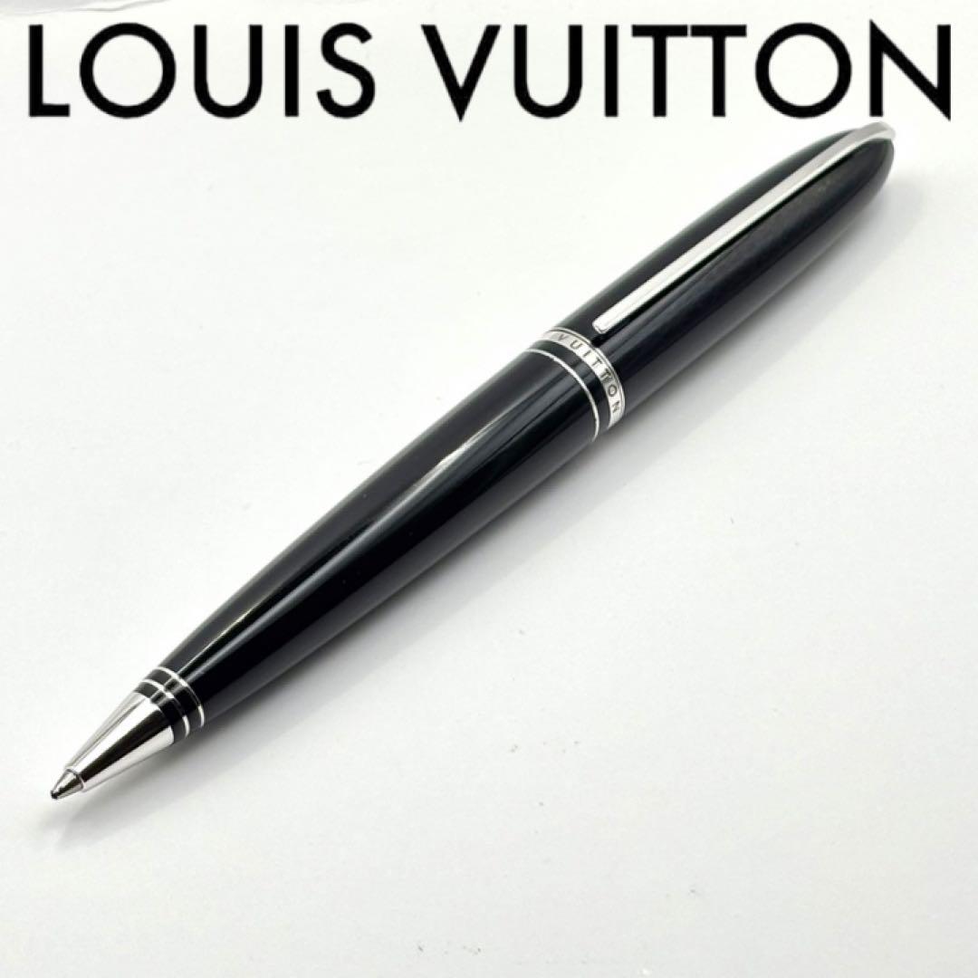 ルイヴィトン ドッグ ドゥーブル ツイスト式 ボールペン ブラック × シルバー