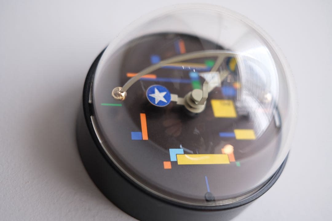 希少当時物ポストモダンスペースエイジ置時計掛時計ツインバード