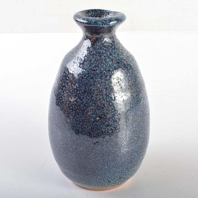 木村盛和作　油滴天目釉　徳利　共布共箱　V　R7109