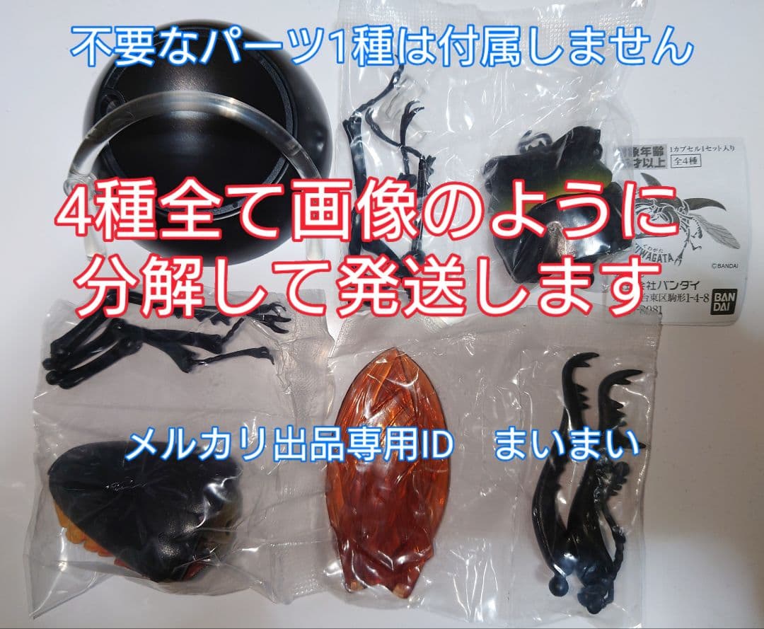 いきもの大図鑑 くわがた01 全4種　ギラファ ゼブラノコギリクワガタ 黒 赤