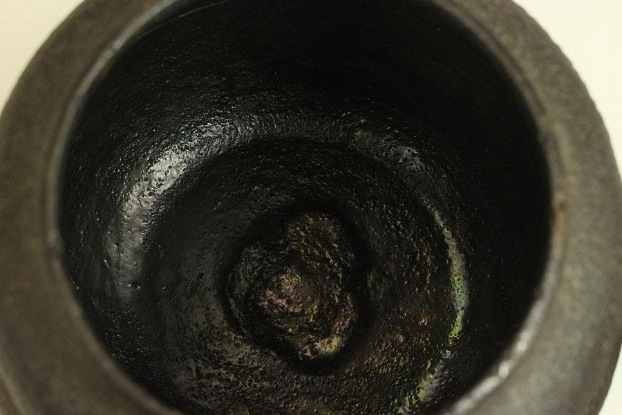 茶道具 瓢箪釜 松紋 環付(メ1280)