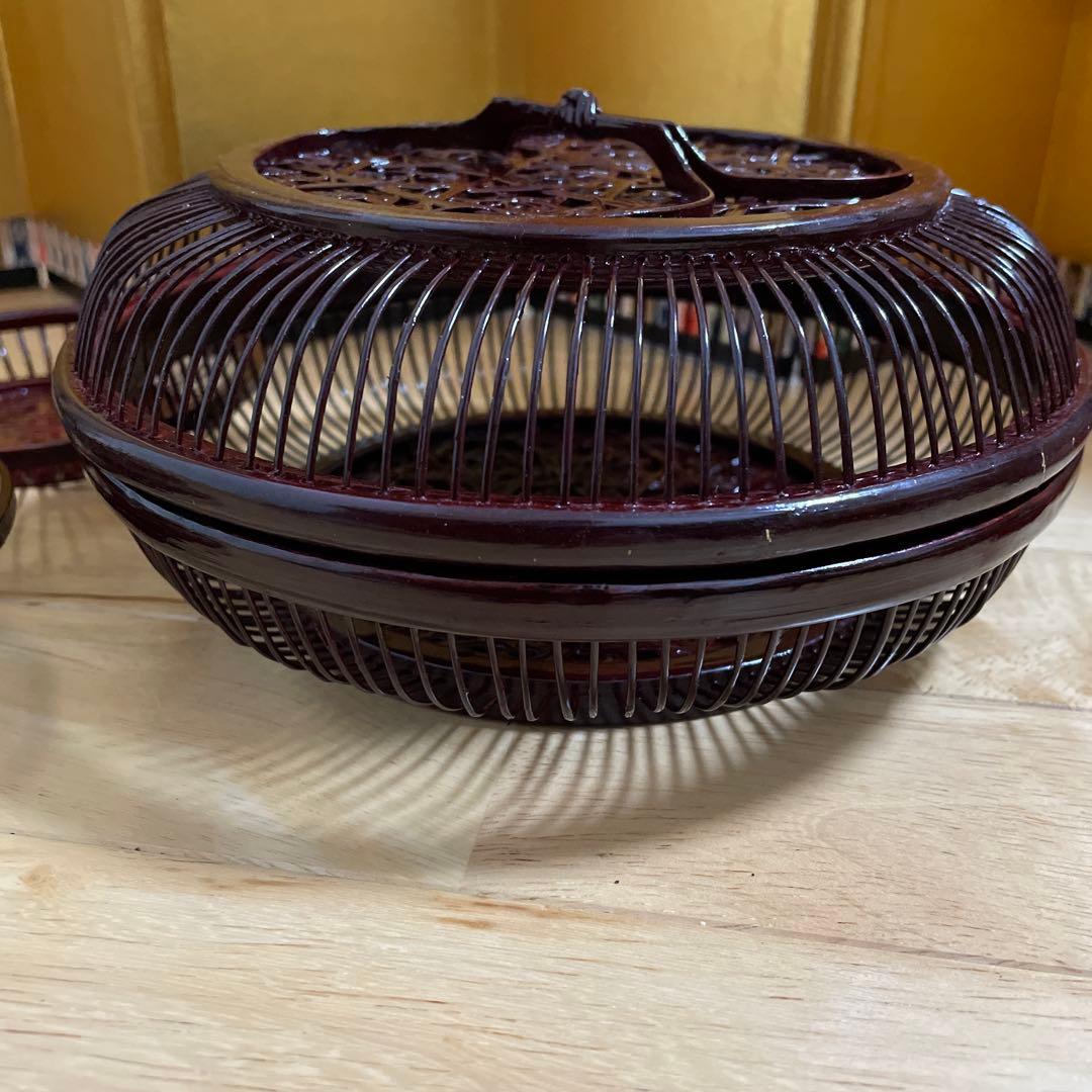 嵐山　竹細工　菓子器　茶托