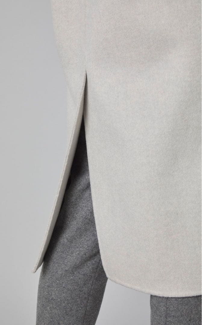 GALERIE VIE ウールダブルフェイスチェスターコート　ライトグレー