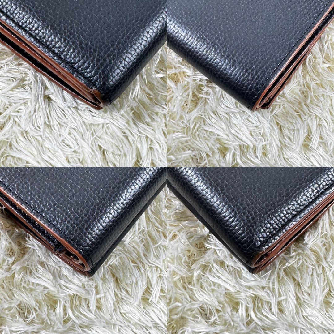 大人気✨ロエベ　トライフォールドウォレット　三つ折り財布　アナグラム　黒