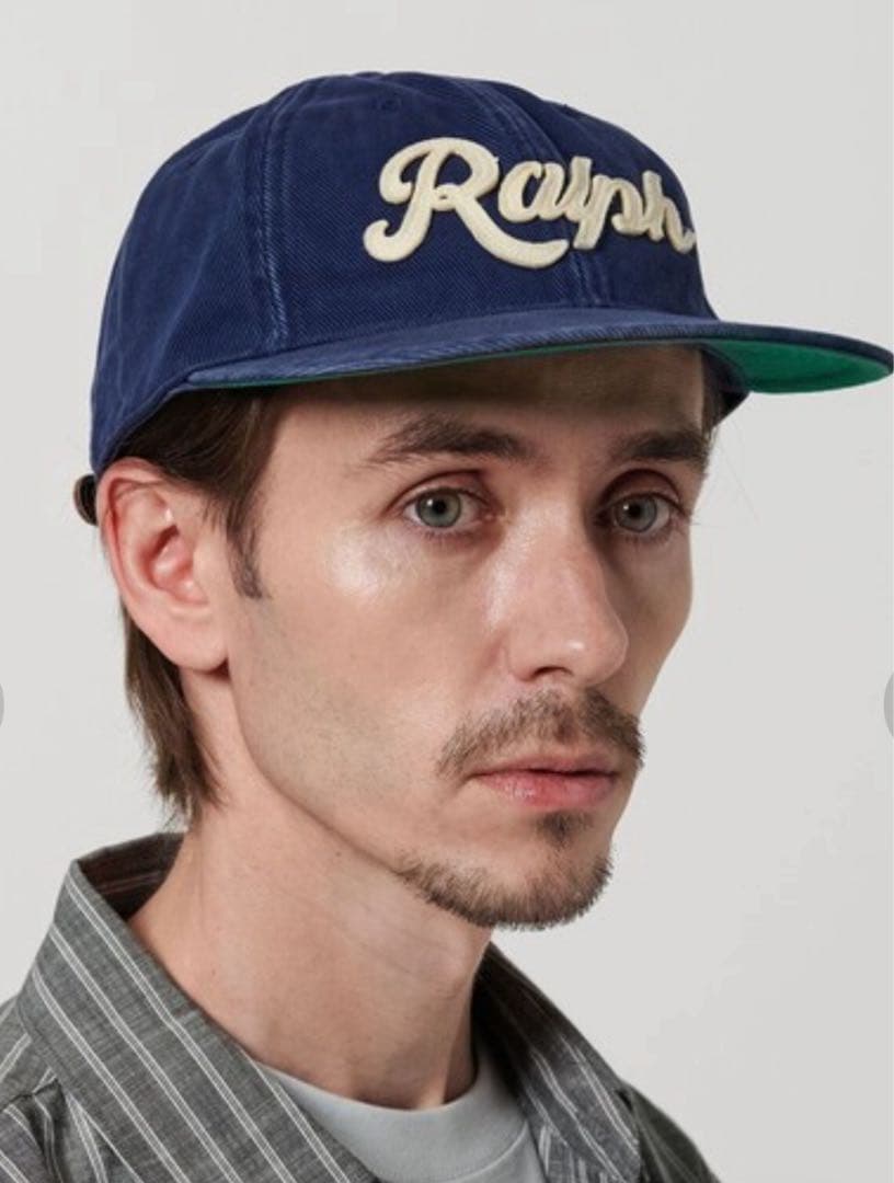 Ralph ネイビー 刺繍ロゴ ベースボールキャップ